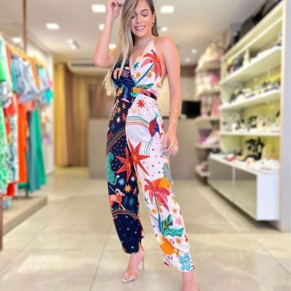 FARM Rio Multicolor Star Jumpsuit - Picture 6 of 10